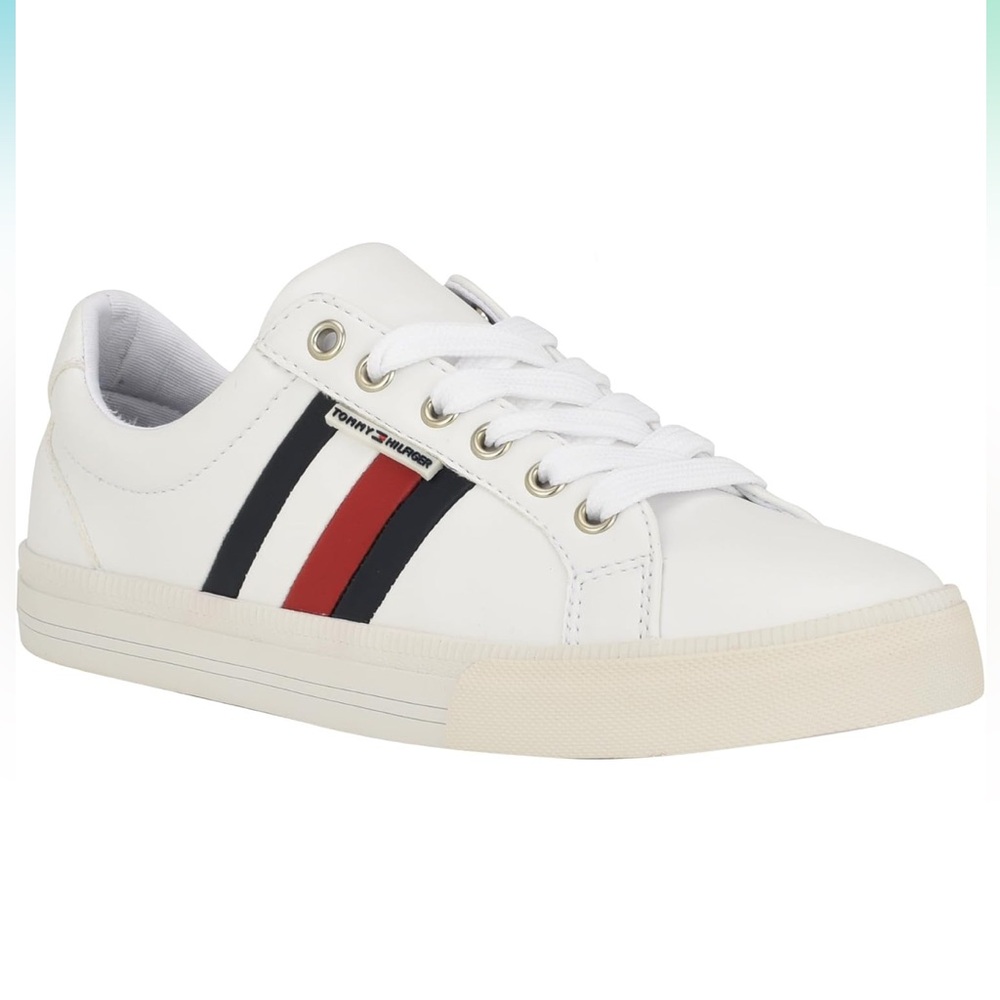 Tommy Hilfiger Women's Lightz Sneakers - white multicolored stripe - size 9.5 - Picture 6 of 13